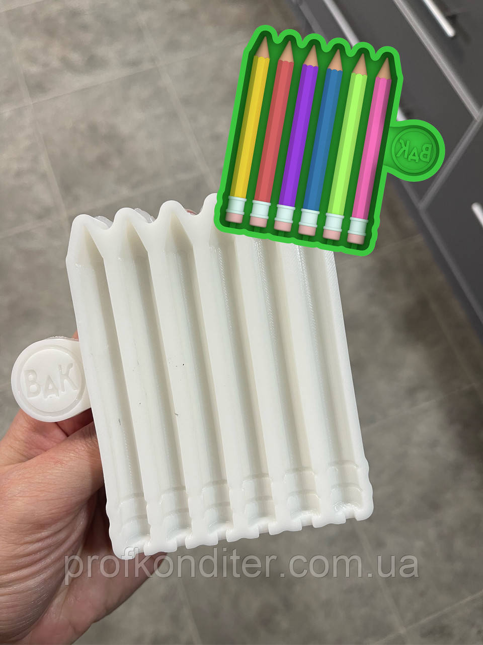 ЕКСКЛЮЗІВ! Силиконовий автор Молд для шоколаду і мастики "Карандаші №2", фото 1