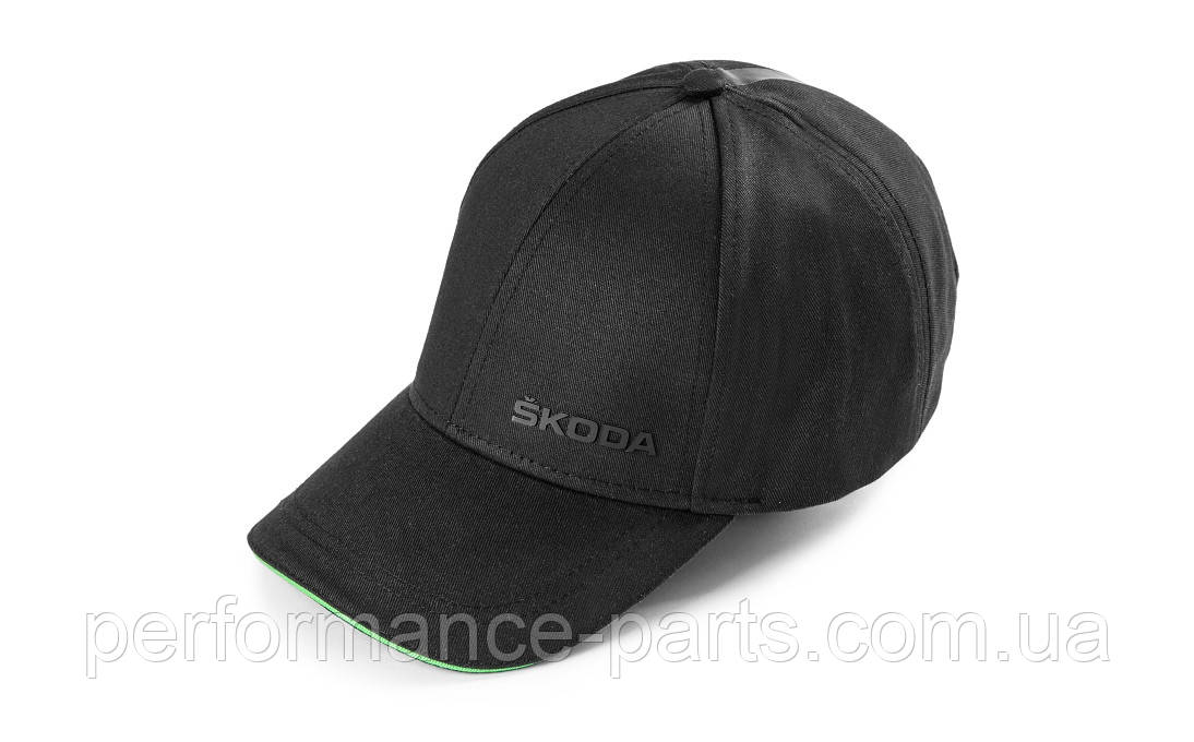 Бейсболка SKODA чорна (зелений обід)