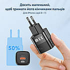 Зарядний пристрій GaN 33 W 2xUSB PD + QC 3.0 швидкий заряджання для телефона смартфона KUULAA (RY-U33) Black, фото 5