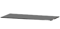 Стеклянная полочка настенная навесная прямоугольная Commus PL17 PG 8 мм (210х440х8мм)