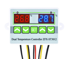 Регулятор температури цифровий (ZFX-ST3012) 2 датчики 2 виходи 220V