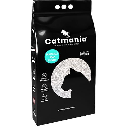 Бентонитовый наполнитель , для кошачьего туалета Catmania марсельское мыло + бирюзовые гранулы 10л, 8,5кг - фото 1 - id-p1611052410