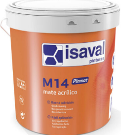 Фарба для стін та стелі водоемульсійна  біла глибоко матова ISAVAL Pinmat М-14