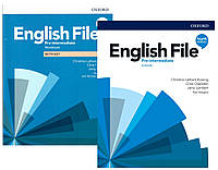 English File 4th edition Pre-intermediate комплект Students book + Workbook