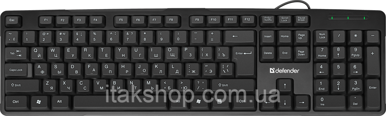Клавіатура провідна Defender Next HB-440 (чорна)