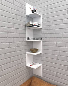 Полиця кутова настінна NF-21 Білий