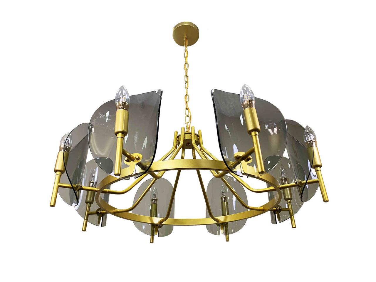 Люстра з попелястими плафонами в стилі лофт Levistella 756LPR0032-8 GD+BK