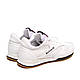 Чоловічі шкіряні літні кросівки, перфорація Reebok (Рибок) Classic White, кеди білі, Чоловіче взуття, фото 2