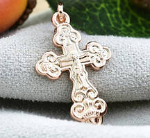 Хрестик Xuping 71132 для ланцюжка до 3мм, розмір 28*15мм, позолота РО