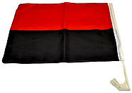 Прапор для автомобіля УПА червоно-чорний 30х45 см (зі штоком), фото 3