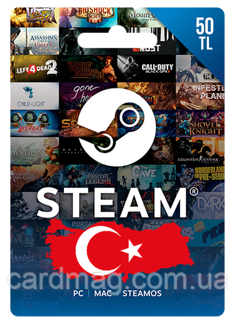 Steam Gift Card на суму 50 TL (регіон Туреччина), фото 1