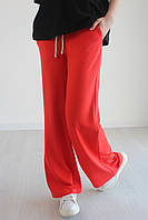 Палаццо брюки для девочки подростка широкие с карманами оранжевого цвета №2.30