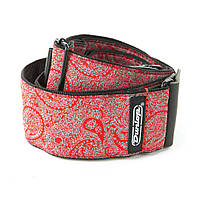 Гитарный ремень DUNLOP D6711 JACQUARD PAISLEY RED STRAP