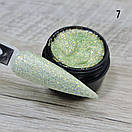 Глітерний гель для дизайну нігтів Saga Glitter Opal 07 8мл, фото 2