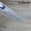 Глітерний гель для дизайну нігтів Saga Glitter Foil 02 8мл, фото 2