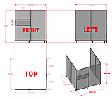 Мобільна ширма перегородка пластикова, фото 9