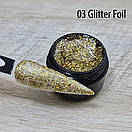 Глітерний гель для дизайну нігтів Saga Glitter Foil 03 8мл, фото 2