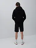 Шорти чоловічі спортивні чорні повсякденні Зручні трикотаж капрі на хлопчика, хлопця Бриджі з кишенями літо, фото 3