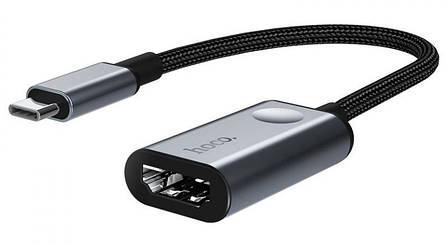Адаптер Hoco HB21 Type-C - HDMI Сірий/ Чорний (HB21), фото 1