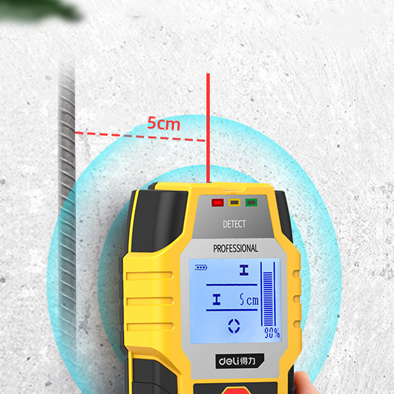 Детектор скрытых конструкций и проводки Deli DL9715 для поиска проводки в стенах (Gold_8878-36004) - фото 3 - id-p1611109114