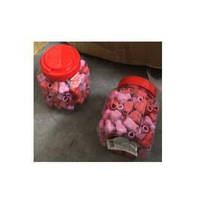 Гумка на олівець "Серце", ціна за уп., в уп. 100 шт., банку 11*7 см (4800 шт.)