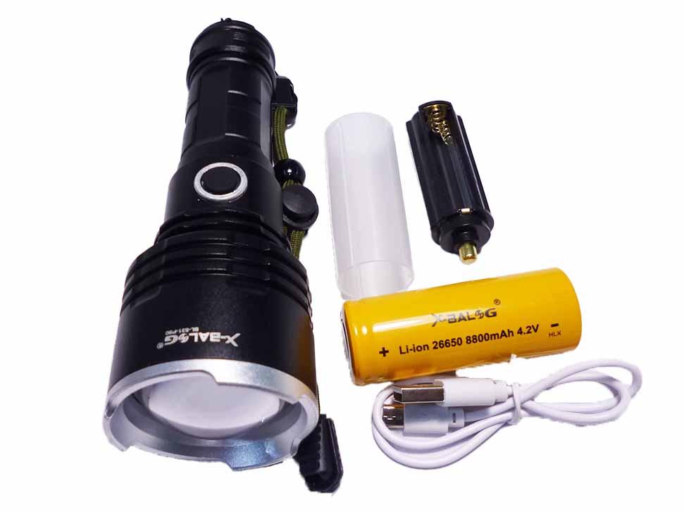 Ліхтарик акумуляторний Bailong BL-P531-P90 + powerbank
