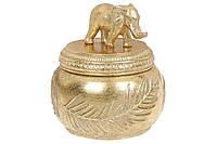 Шкатулка для украшений Индия,11.5*11.5*12.5см, цвет - золото (440-829)