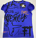 Синя футболка на хлопчиків 170,176 зросту DOFFBI Туреччина, фото 5