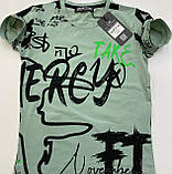 Синя футболка для хлопчиків 158,170,176 зросту DOFFBI, фото 2