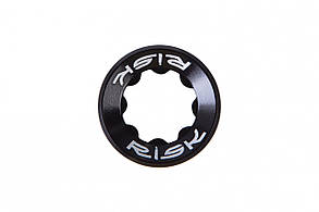 Гайка алюм. RISK M20 для шатунів Shimano з інтегрир. віссю червона (чорн.)