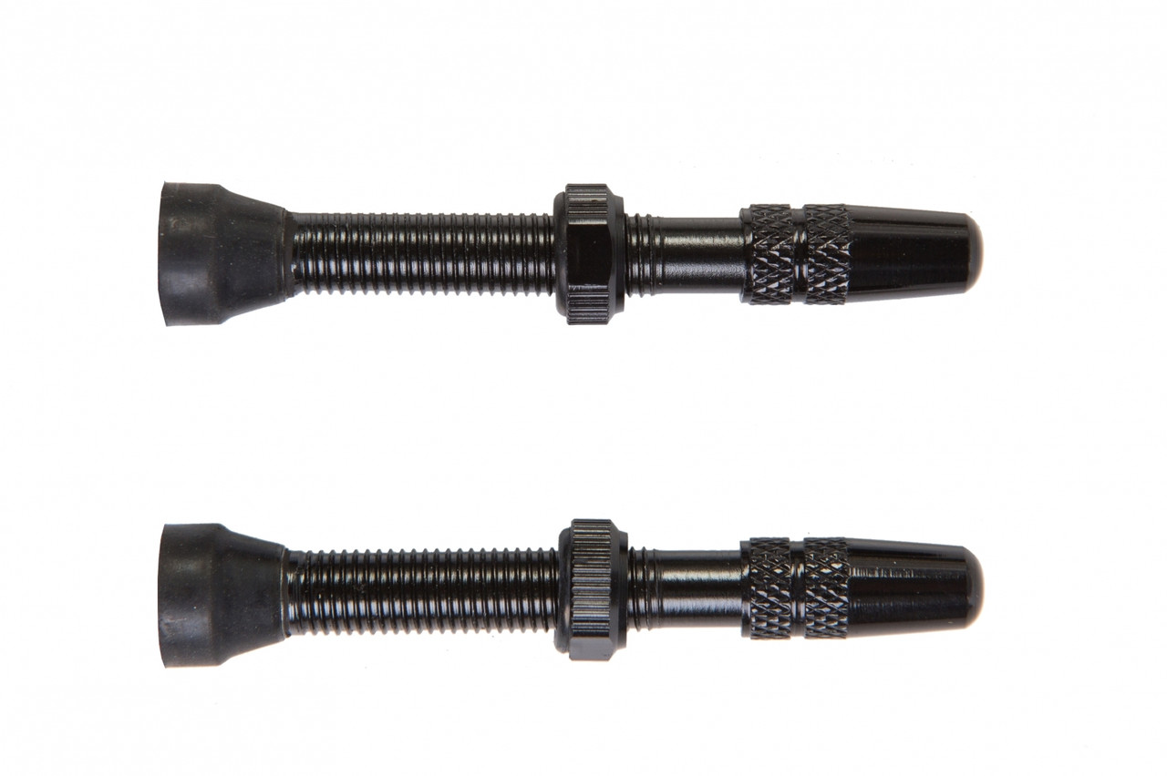 Ніпель 40mm алюм. Deemount для безкамерного колеса FV (Presta) 2 шт (чорний)