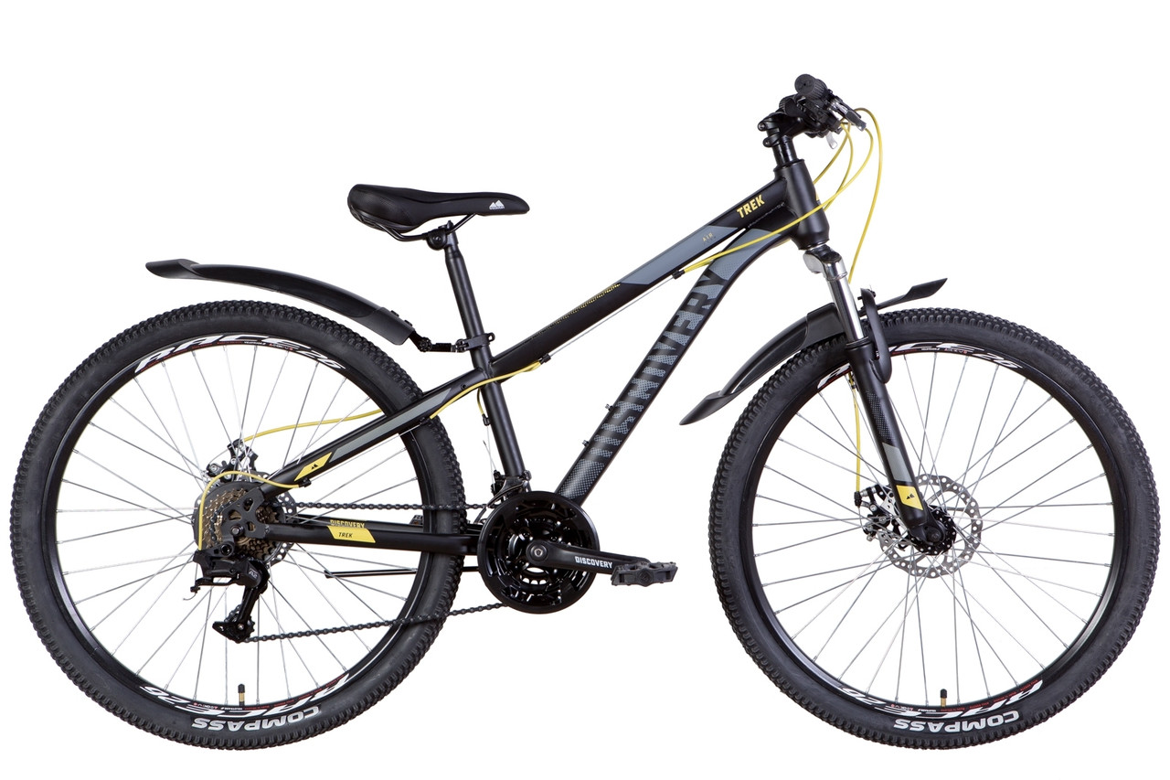 Велосипед ST 26" Discovery TREK AM DD з крилом Pl 2022 (чорно-жовтий (м))