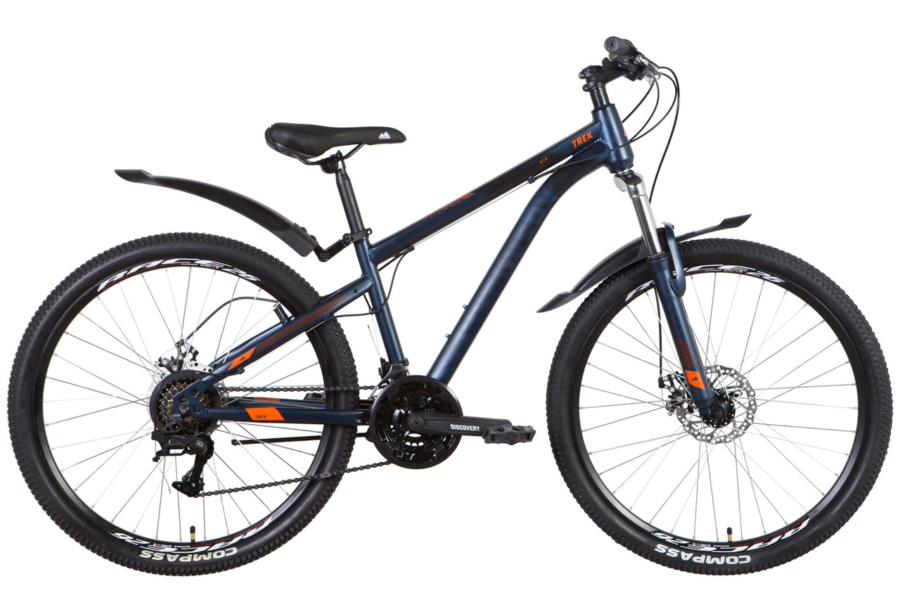 Велосипед ST 26" Discovery TREK AM DD з крилом Pl 2022 (синьо-чорний (м))