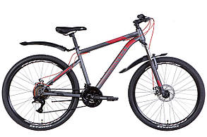 Велосипед ST 26" Discovery TREK AM DD з крилом Pl 2022 (сіро-червоний (м))