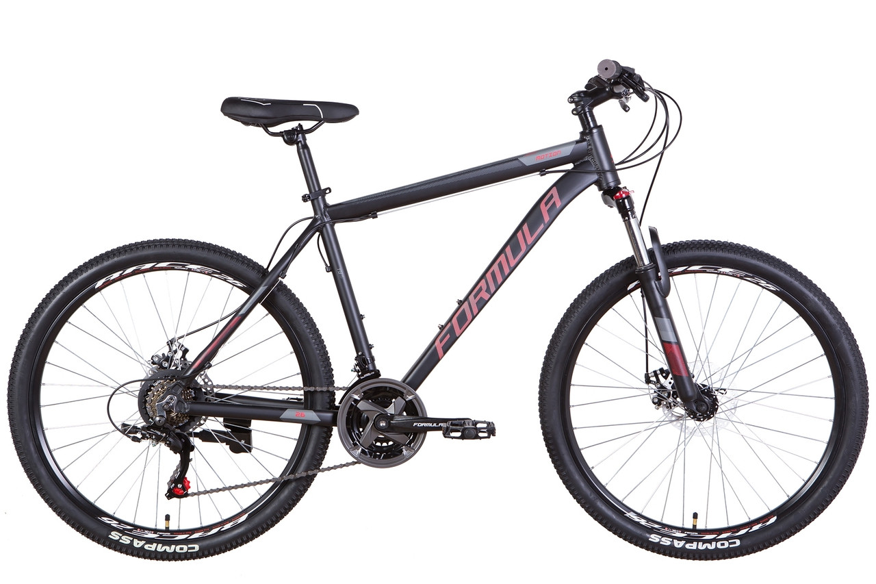 Велосипед AL 26" Formula MOTION AM DD 2022 (чорно-червоний (м)), фото 1