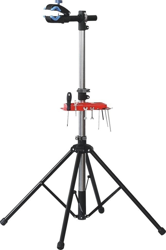 Стійка для ремонту та обслуговування велосипеда KAIWEI KW-7078-09-1 велика з полицею для інструм., фото 1