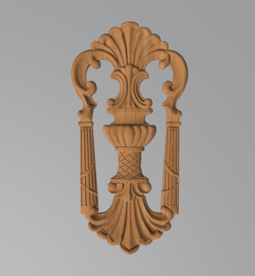 Дерев'яний різьблений декор для меблів/Декор вертикальний/ Код ДВ13, фото 1