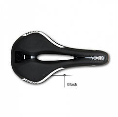 Сідло спортивне з отвором DDK 3737V 272*140 чорне з білим (чорний з білим)