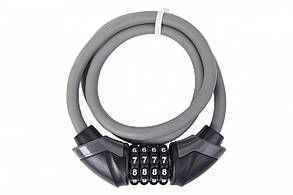 Замок PYM 2836 кодовий 10mm/100cm сірий