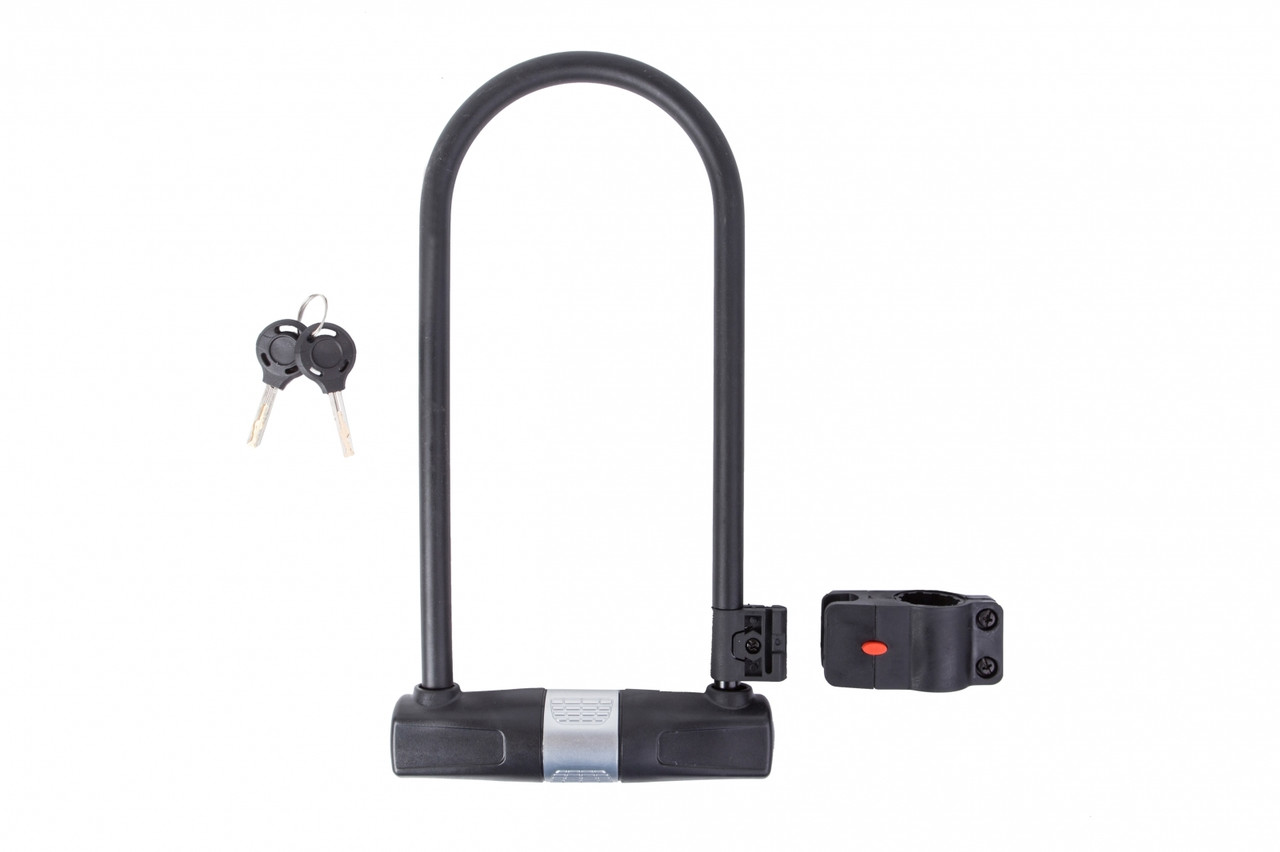 Замок U-Lock PY 6001 на ключі 115 mm*265mm чорний, фото 1