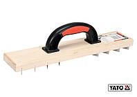 Тертка для зняття штукатурки дерев'яна YATO 405 х 84 мм пластикова ручка