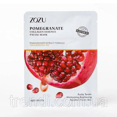 Тканевая маска для лица с экстрактом граната Zozu Pomegranate