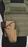 Кобура тактична для ПМ .пісочна під пістолет "Fort "тканина Cordoba кріплення система Molle, фото 2