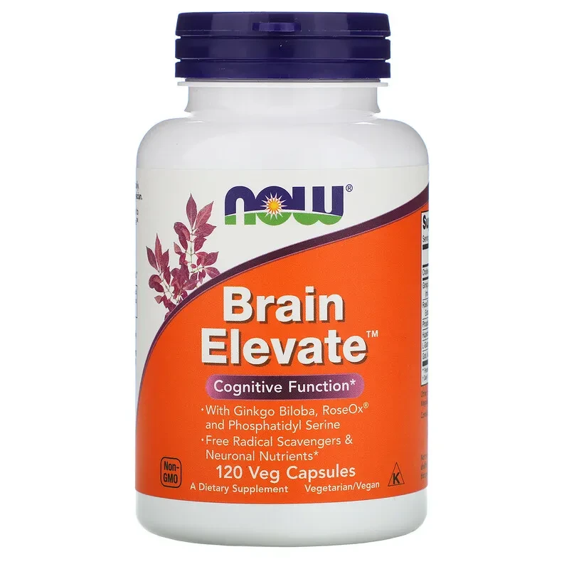 Brain Elevate Now Foods 120 капсул