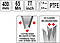 Ножівка по дереву YATO : L= 400 мм, 7 зубів/1", полотно t= 1 мм, покрите PTFE, фото 3