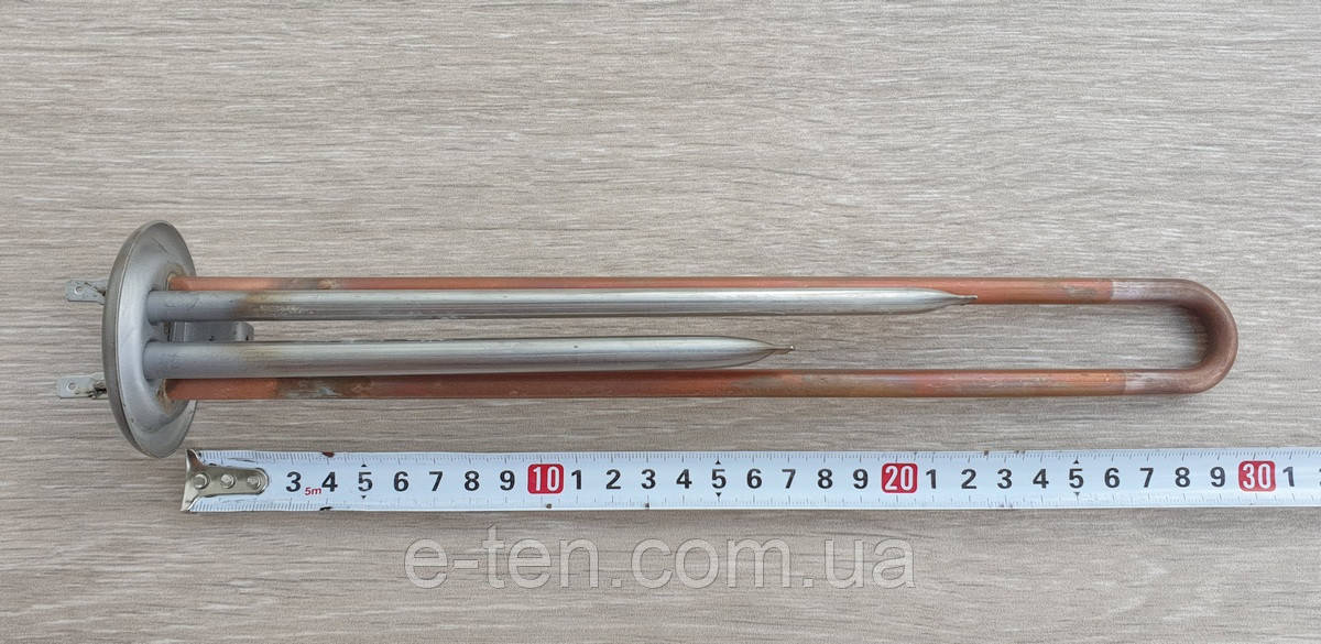 Тен МІДНИЙ OASIS до бойлера Thermex 1300W / фланець Ø63мм / з 2 трубками під термостати (місце під анод М4)