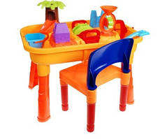 Пісочниця, стіл для гри з водою та піском, таблиця множення + набір іграшок Ramiz ZOG.8803A