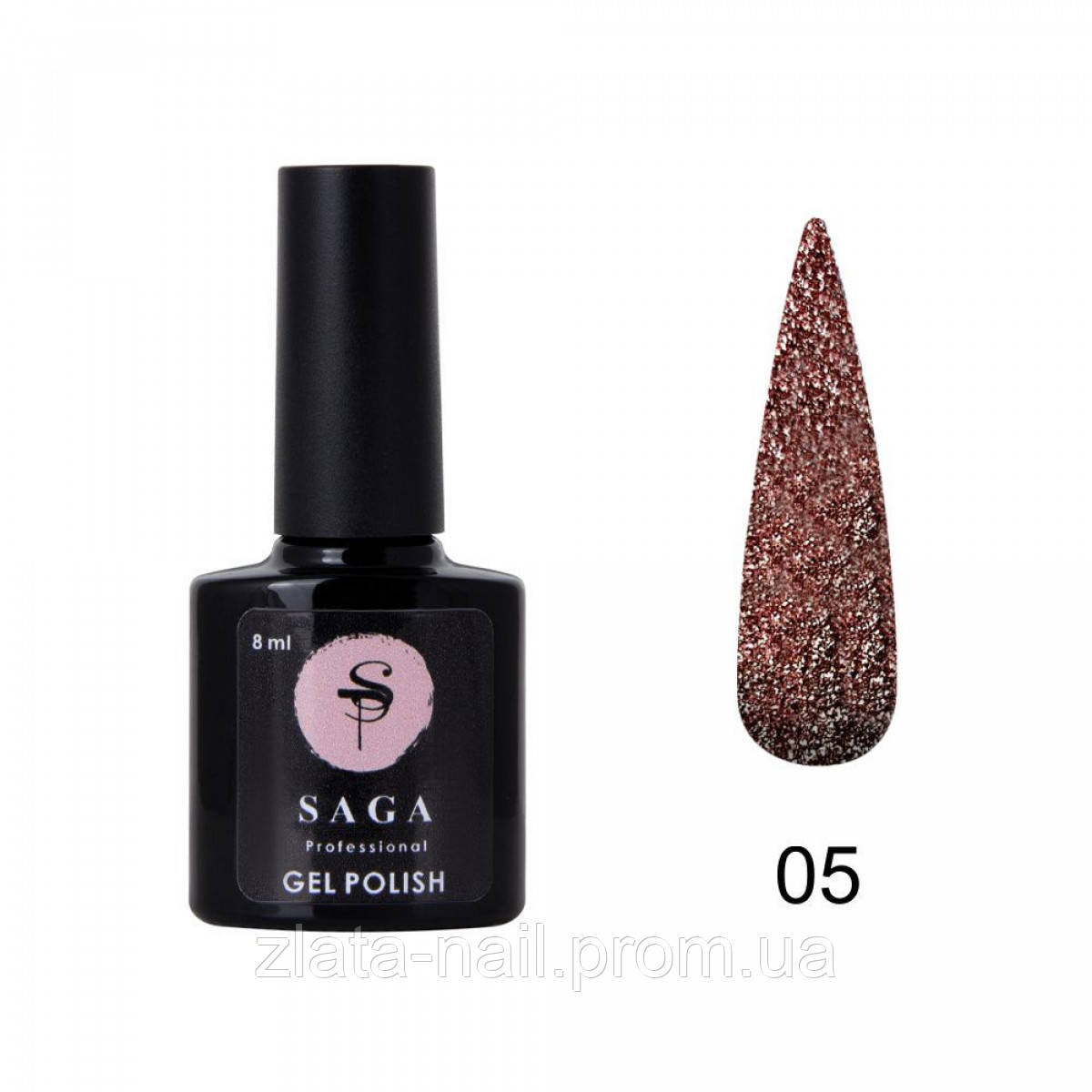 Гель-лак світловідбивний Saga Professional Fiery gel No05;8 мл