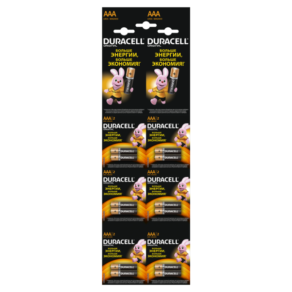 Батарейка Duracell LR03 MN2400 AAA 1х2 шт.