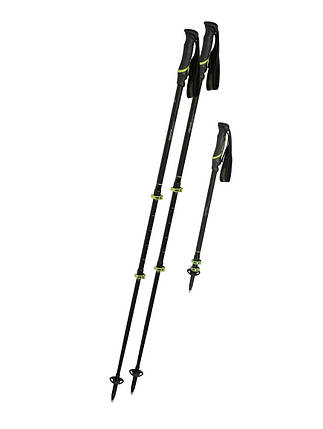 Трекінгові палиці Komperdell Hikemaster Powerlock, 105-140 см (Black/Lime), фото 1